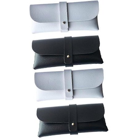 4 stk Brillevesker i skinn, Oppbevaringsposer for briller, Brilleetui i skinn, Solbrilleetuier i skinn