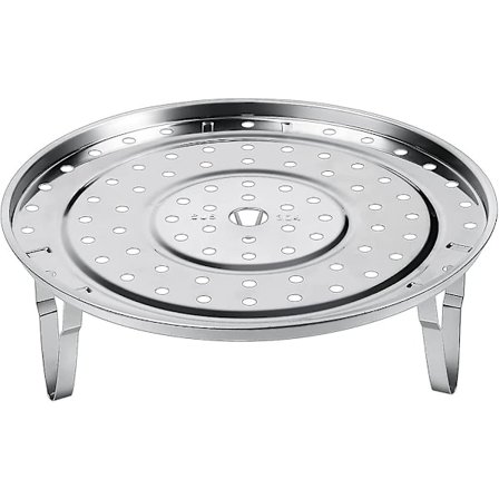 Höyrytysteline 21,5 cm 304 ruostumatonta terästä, höyrytystaso irrotettavilla jaloilla höyrytyskeittimiin Instant Pot -laitteille