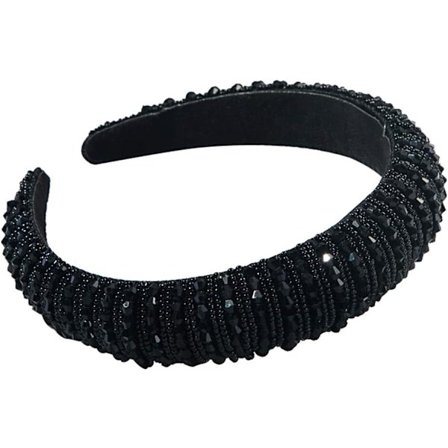 Krystal Rhinestone Polstret Hovedbånd Kvinder Bejeweled Bred Hovedbånd