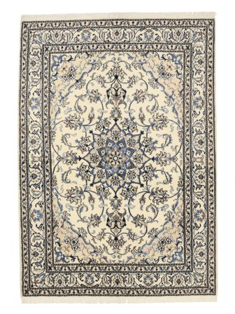 Handgeknüpft Persischer Nain Teppich 164X230 Dunkelgelb/Gelb