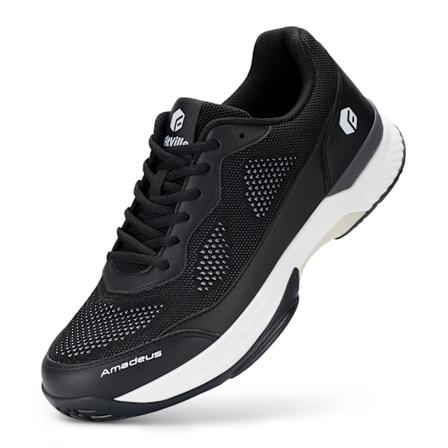 Fitville Bred Mænd Tennissko Professionel Træning Sneakers Åndbar Ej-Slip Til Ketsjersport Arch Supporter black US 13
