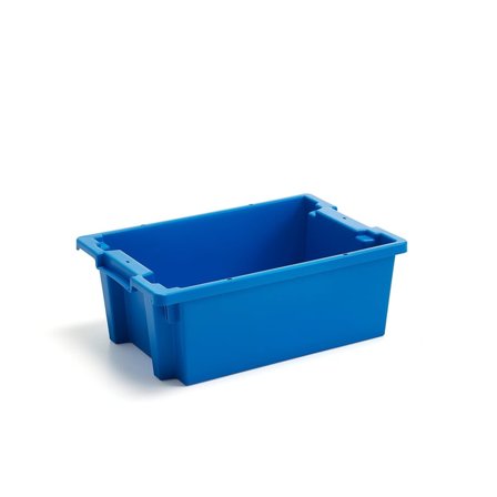 Plastic box SPENCE, stackable, 600x400x220 mm, 37 L, blue