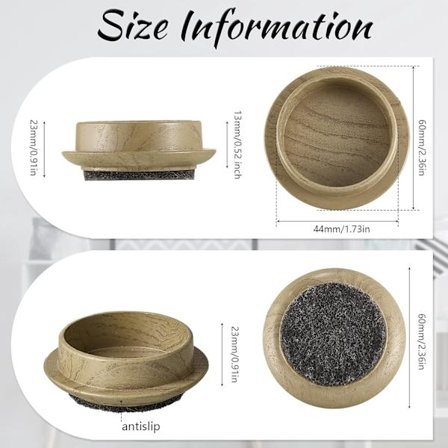 *8 stk Antiskli Gummimøbelhjul Pads Beskytt Gulvene Dine a*