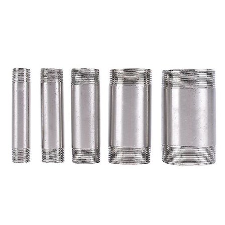1/8 Quot; 1/4 Quot; 3/8 Quot; 1/2 Quot; 3/4 Quot; 1 Quot; -2 Quot; Bspt Male Length 60 80 100 150 200 300mm Barrel Nipple 201 304 Stainless Pipe Fitti