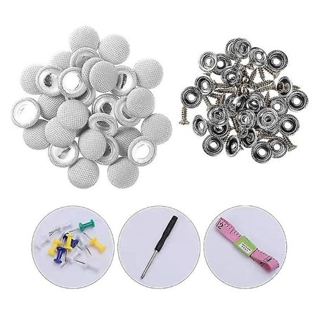 50x Biltaghimmel Reparation Nitter Design Til Biltag Flanellet Loft-check Klud-grå