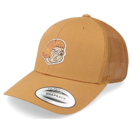 4REAL - Brun trucker Keps - Pug With A Wig Caramel Trucker @ Hatstore