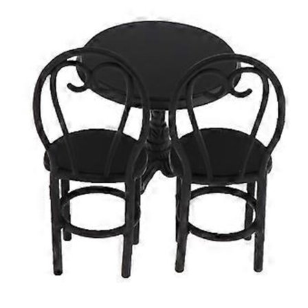 Käsityönä tehdyt käsityöt 1/12 Nukkekodin miniatyyri huonekalut metallinen pyöreä pöytätuoli