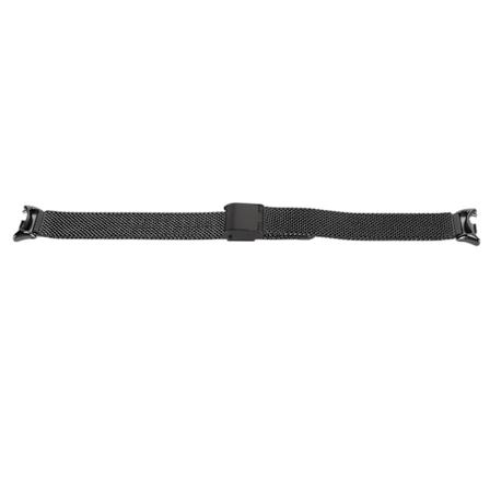 Justerbar klokkearmbånd Pustende Foldbar Spenne Rask Utgivelse Rustfritt Stål Klokkearmbånd for Mi Band 8 Svart 0.1