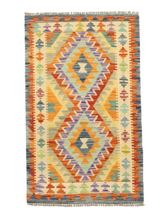 80X132 Alfombra Kilim Afghan Old Style Oriental Naranja/Marrón (Lana, Afganistán) Carpetvista
