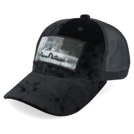 Calza Pennello - Svart trucker Keps - Kids Classic Sportscar Velvet Black Trucker @ Hatstore