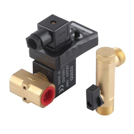 Elektroninen tyhjennysventtiili ajastimella, säiliön tyhjennys, sähkömagneettinen venttiili ilmakompressoreille, jaettu tyyppi DC24V