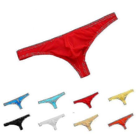 Miesten Yksiväriset Stringit Erittäin Ohuet Hengittävät Matalavyötäröiset Pehmeät Alushousut - Täydelliset