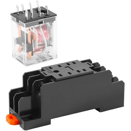 220/240V AC spole DPDT effektrelæ MY2NJ 8 ben med sokkelbase