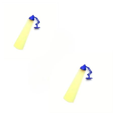 Kreativ studentbordslampa Design Läsbokmärke Dubbelsidig pappersbok Sidklämma Personliga bokmärkenSkoltillbehör Present Blue2PCS