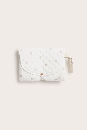 Newbie | Składana mata do przewijania, w misie Offwhite ONE SIZE | Offwhite