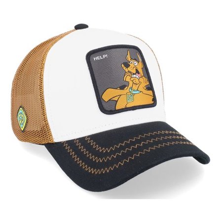 Capslab - Vit trucker Keps - Scooby Doo White/Black/Brown Trucker @ Hatstore
