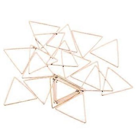 20 stk. Geometriske Hænge Ørestikker Øreringe Vedhæng DIY (Guld Trekant 24mm)