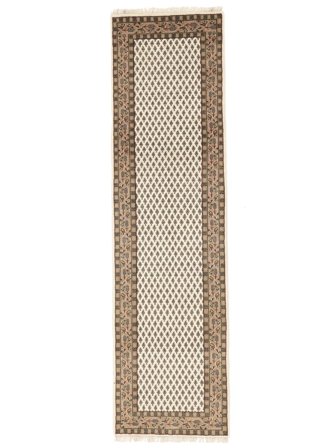 Mir Indo Rug Hand Knotted 81X298 Runner Brown/Beige India