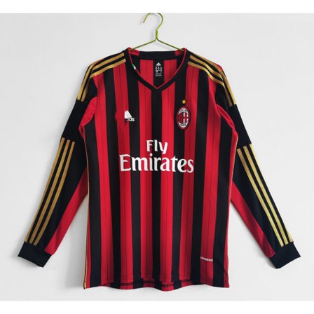 Retro egen 13-14 AC Milan hjemmedrakt langermet Maldini NO.3 L