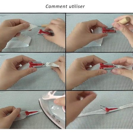 4-pakks Bias Tape Maker, Syverktøy for å lage bias tape av stoff