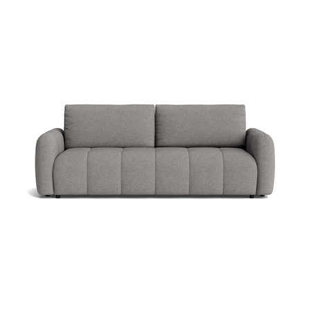 Toscana 3-Sitzer-Schlafsofa, Stauraum, Loop Grau, modernes Design mit Schlaffunktion und Bettkasten, komfortable Polsterung, Breite 90cm