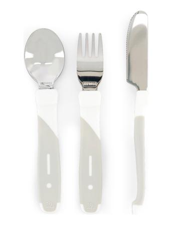 Twistshake Learn Cutlery Stainless Steel 12+M White Home Meal Time Cutlery White Twistshake