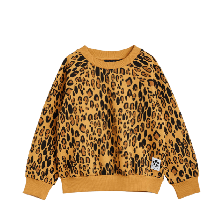 Mini Rodini Basic Leopard Sweatshirt Hoodies & sweatshirts Unisex Beige 68/74