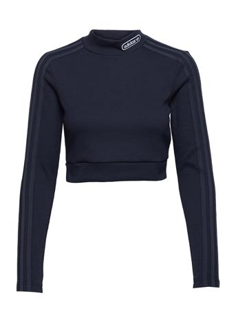 Cropped Ls Hn Crop Tops Long-sleeved Crop Tops Tummansiniset Adidas Originals
