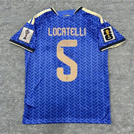 2026 VM i USA-Canada-Mexico Italia landslag hjemmedrakt nr. 5 LOCATELLI Fan Edition-trøye