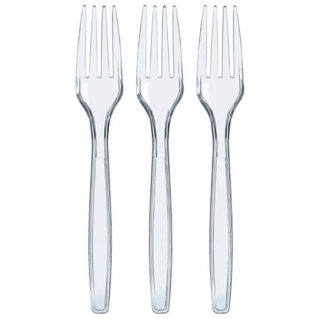 Engangsbestikk laget av gjennomsiktig plast engangsbestikk tungvekt KLB