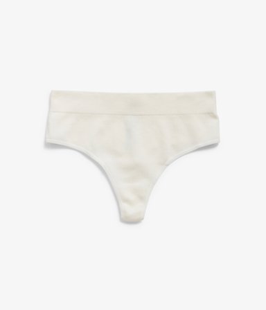 Kappahl | Sømløs stringtruse Hvit L | Hvit