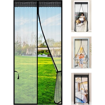 80*200CM Magneettinen hyttysverkko-oviverho, magneettinen hyttysverkko-ovi, puku