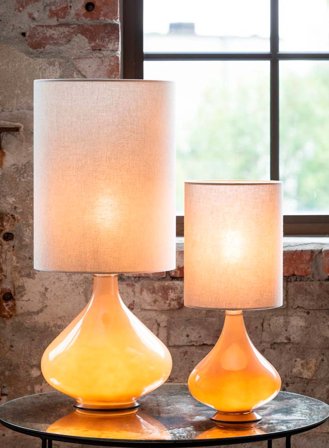 Flavia mini bordlampe H48 - sand m/milano tostada skjerm