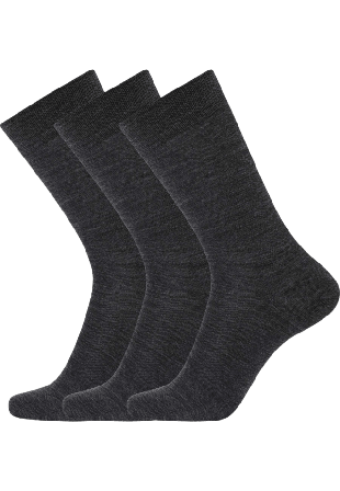 Dovre Ekologisk Ull, Strumpor, 3-pack, Navy Strumpor Herr Grå 40/44