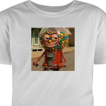 Barn T-shirt Italiensk Brainrot godismaskin - Retro-stil tuggummimaskin