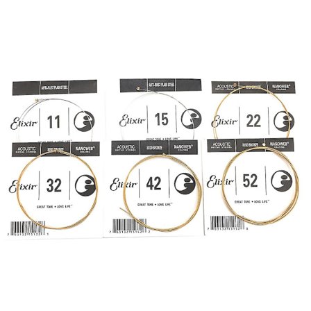 6-pack folk gitarrsträngar set rostskydd superlätta ljusa tonsträngar