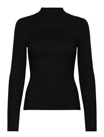 Ls Rib Cutout Clarita Swtr Black GUESS Jeans