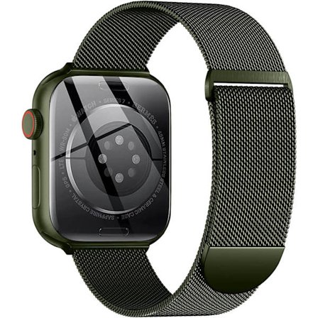 Metallband kompatibel med Apple Watch band 40 mm 38 mm 41 mm Green-WELLNGS