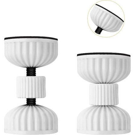 2 stk. Hodegavlstoppere for vegg, 2023 Nytt Justerbar Sengeramme Anti-rysteverktøy for Seng, Antishake Teleskopisk Støtte Stabilisator, for Romvegg 