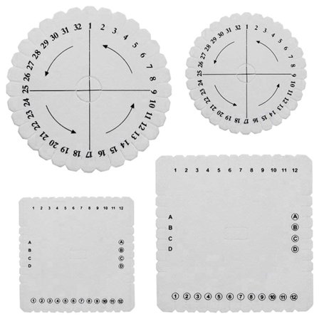 1/2 4X Pyöreä Neliö Kumihimo Levy Neliö Punottu Johto