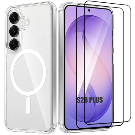 Magnetisk Cover - BOOLING - til Samsung Galaxy S26 Plus - Stødabsorberende - 2 Tempered Glas