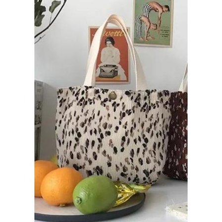 Liten veske i stoffveske med rom med hvitt mønster for voksne og barn