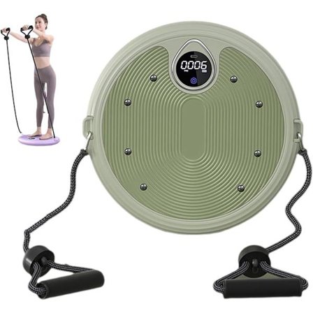 Ab Twister -lauta, magneettinen vyötärömuotoilulevy kahvoilla (30 x 3,8 cm), kuntoiluväännin keskivartaloharjoituksiin ja vyötärön kaventamiseen - 