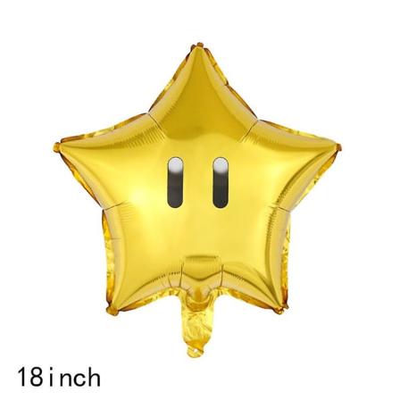 Super Mario Bros Ballon Sæt Prinsesse Peach Balloner Dragt Festdekoration Lyserød Dekorativ fotoforsyning Fødselsdag Baby Shower 18 inch balloon 1pcs