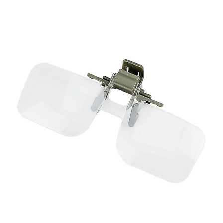 Clip-on forstørrelsesglass, med klips for fluebinding, lesing, hobbyer, håndverk og andre oppgaver for svaksynte