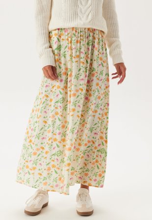 Object Collectors Item - Objlorena New Long Skirt - Sandshell AOP:Flower