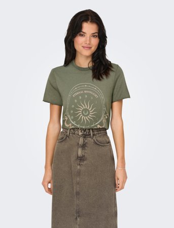 ONLY Onllucy Reg S/S Top Jrs Noos - Khaki green - S