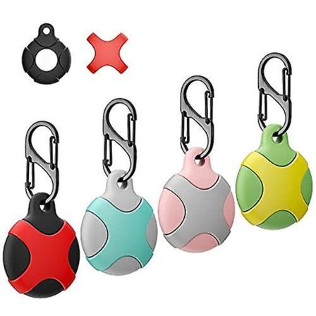 Silikonfodral kompatibelt med Apple AirTag med nyckelringsring