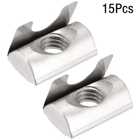 15 kpl Rullattavia jousimuttereita T-muttereita M8-muttereita