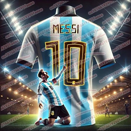 Messi Herre Celebration Commemorative Edition Sports T-skjorte Hurtigtørkende Pustende Komfortabel Utendørs Hverdagsdrakt